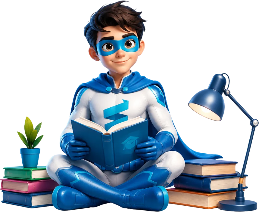 Kitap okuyan Filiz Kurs maskotu